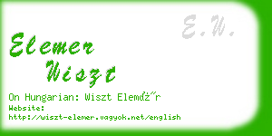 elemer wiszt business card